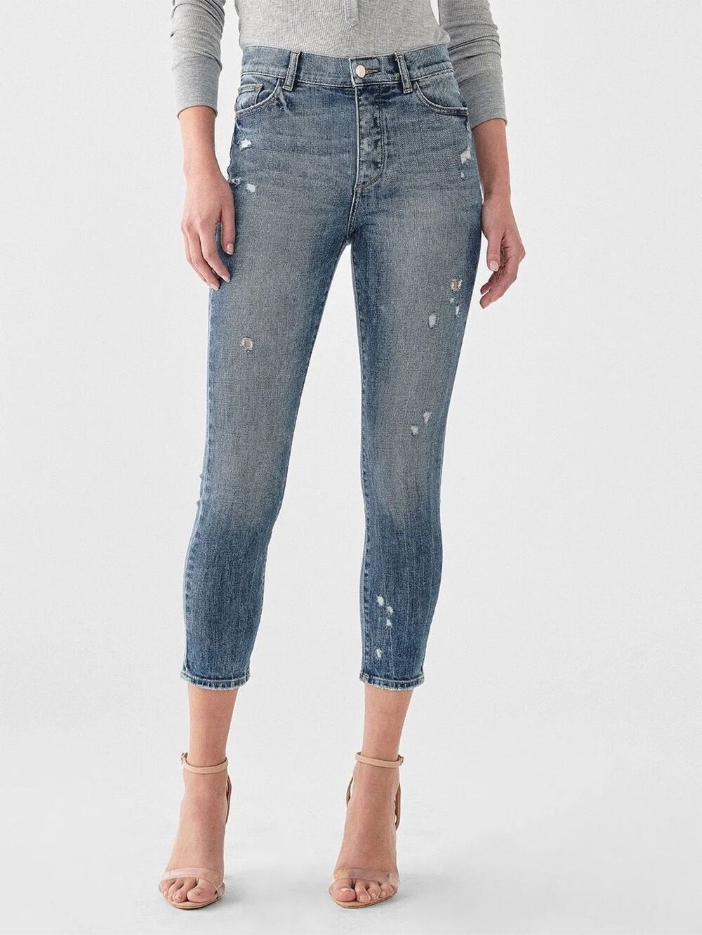 DL1961 $199 Farrow Crop High Rise Skinny Jeans in Tacoma blue Women’s 29 NEW